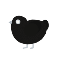 음, a black chicken with a double-lace pattern