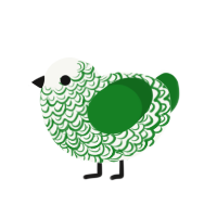 (unnamed), a white and leaf chicken with a double-lace pattern