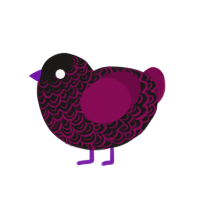 (unnamed), a sable and wine chicken with a double-lace pattern