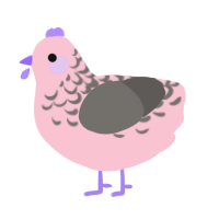 (unnamed), a rose and grey chicken with a half-lace pattern