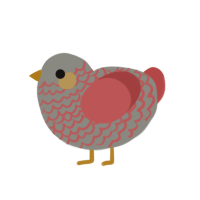 (unnamed), a ash and red chicken with a lace pattern