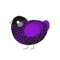 (unnamed), a sable and violet chicken with a lace pattern