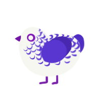 (unnamed), a white and indigo chicken with a half-lace pattern