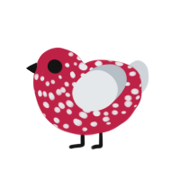 perfect mushroom, a crimson and mist chicken with a speckle pattern