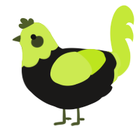 Mojito, a sable and lime chicken with a head pattern