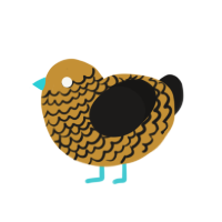 (unnamed), a gold and sable chicken with a lace pattern