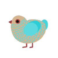 splash beach, a beige and aqua chicken with a lace pattern