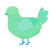 Bentley, a spring and mint chicken with a lace pattern