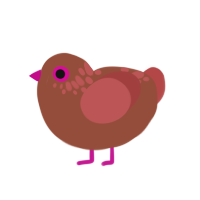 chocolate strawberry, a russet and red chicken with a neck-speckle pattern