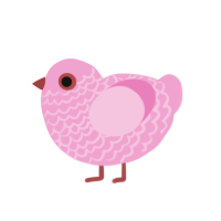 (unnamed), a pink chicken with a lace pattern