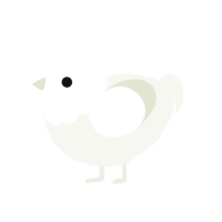 Carnal Forge, a white chicken with a head pattern