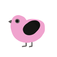 花区, a pink and black chicken