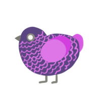 (unnamed), a overcast and orchid chicken with a lace pattern