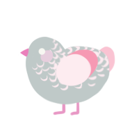 Final Bloom, a silver and rose chicken with a half-lace pattern