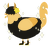 PING, a sable and honey chicken with a head pattern