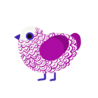 (unnamed), a white and plum chicken with a double-lace pattern