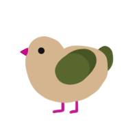 (unnamed), a beige and olive chicken