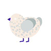 (unnamed), a cream and silver chicken with a speckle pattern