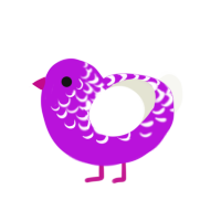 (unnamed), a amethyst and white chicken with a half-lace pattern