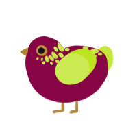 (unnamed), a maroon and lime chicken with a neck-speckle pattern