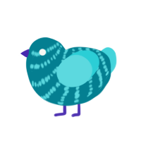 (unnamed), a sea and aqua chicken with a bar pattern