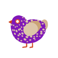 (unnamed), a violet and beige chicken with a speckle pattern