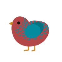 Sir Agravaine, a red and sea chicken with a half-lace pattern