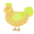 Sunny Day, a honey and lime chicken with a speckle pattern