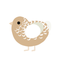 (unnamed), a beige and white chicken with a half-lace pattern