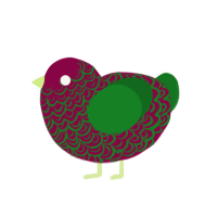 (unnamed), a maroon and leaf chicken with a double-lace pattern