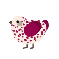 (unnamed), a cream and maroon chicken with a speckle pattern