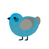 (unnamed), a cerulean and ash chicken with a double-lace pattern