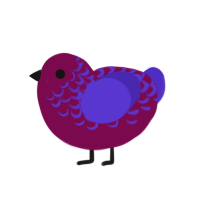 why, a wine and indigo chicken with a half-lace pattern