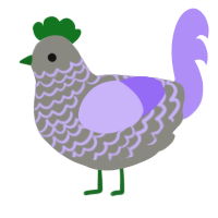 (unnamed), a ash and lilac chicken with a lace pattern