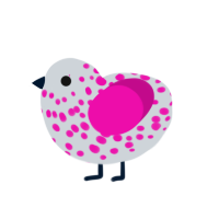 (unnamed), a mist and fuchsia chicken with a speckle pattern