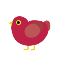 (unnamed), a crimson and red chicken