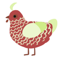 (unnamed), a red and apple chicken with a lace pattern