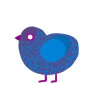 (unnamed), a overcast and sapphire chicken with a double-lace pattern