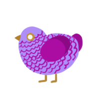 (unnamed), a lilac and plum chicken with a lace pattern