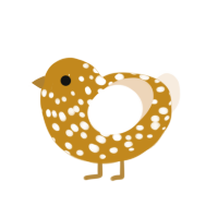 (unnamed), a ochre and cream chicken with a speckle pattern