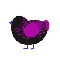 (unnamed), a sable and plum chicken with a half-lace pattern