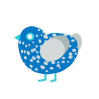 (unnamed), a sapphire and silver chicken with a speckle pattern