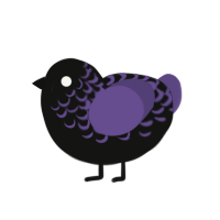 (unnamed), a black and overcast chicken with a half-lace pattern