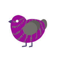 (unnamed), a plum and grey chicken with a bar pattern