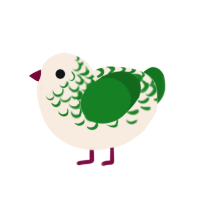 (unnamed), a cream and leaf chicken with a lace pattern