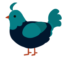 Flooded Basement, a tumblr and teal chicken with a head pattern