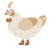 Cookie Butter, a white and beige chicken with a double-lace pattern