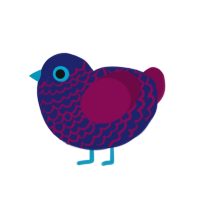 Frostbitten, a navy and wine chicken with a lace pattern