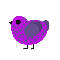 (unnamed), a amethyst and overcast chicken with a speckle pattern