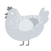 Ghostwalker Sr, a mist chicken with a half-lace pattern